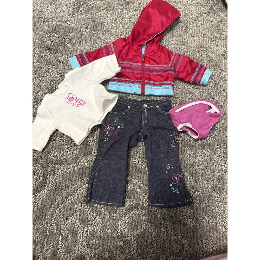 AMERICAN GIRL Doll Ready for Fun Outfit 2004 Jacket Jeans Top Panties